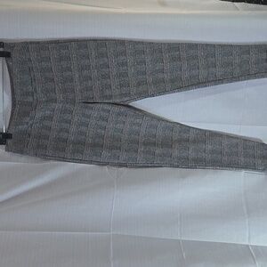 Mudd FLX Ponte High Rise Black and Gray Plaid Legging Size Large